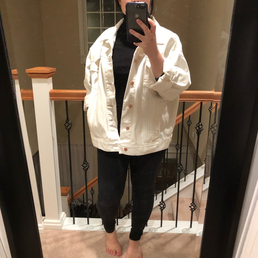 Free people oversized denim jacket